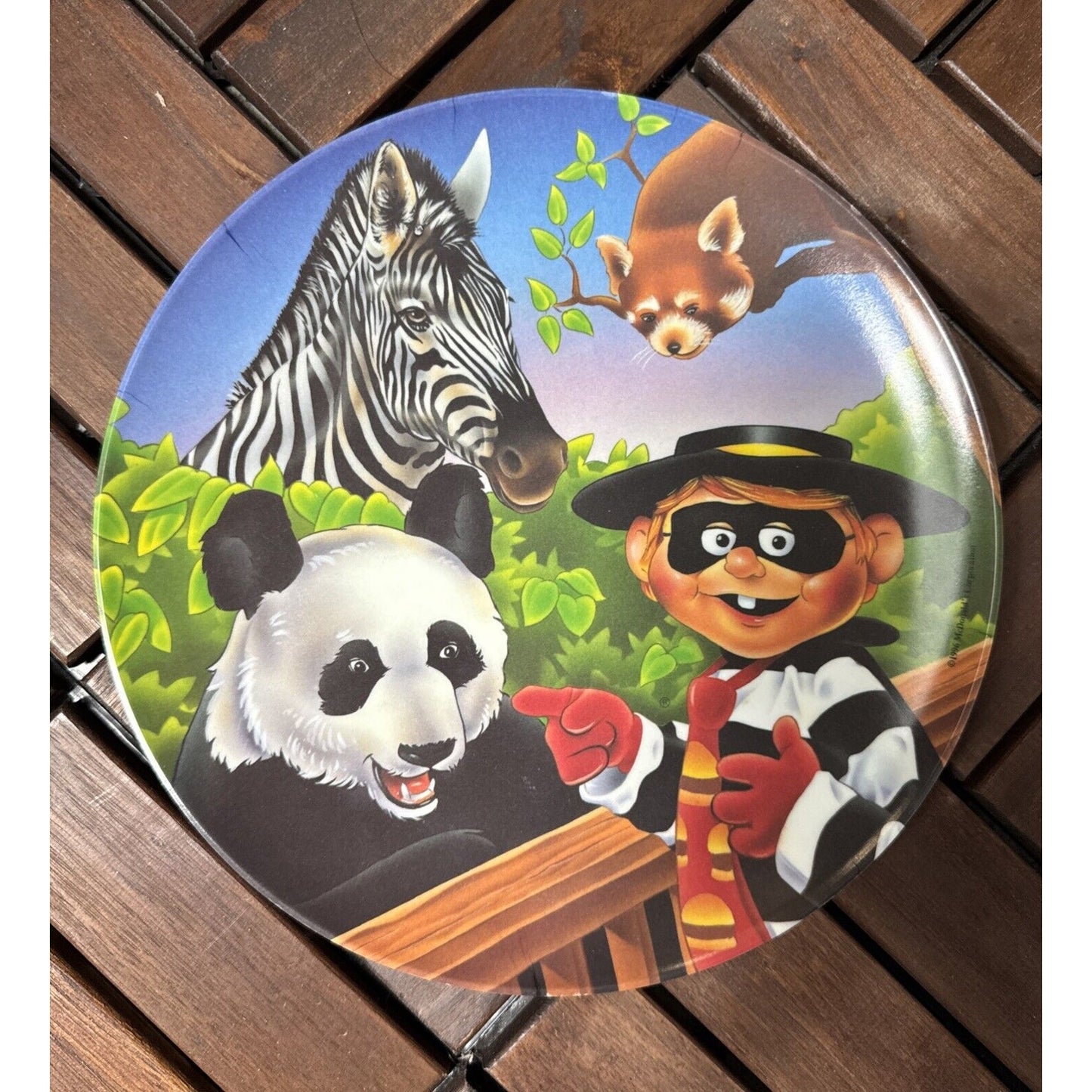 Ronald McDonald Monkey Zoo 1996 Collectible Plate Dish Plastic 9.5”