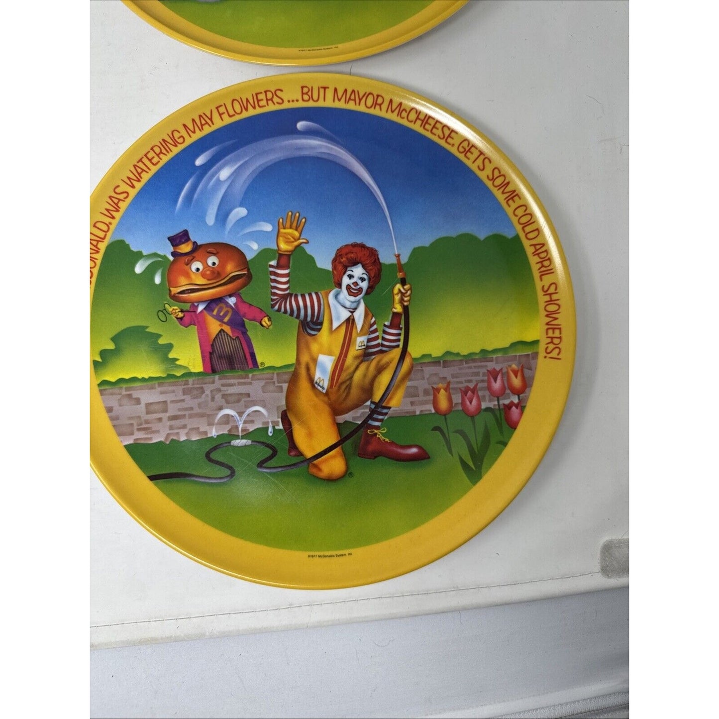Vintage 1977 (4). Ronald McDonald 10" Plates Seasons UNUSED Not Full Set