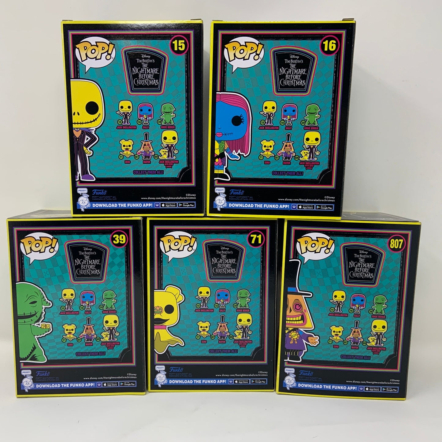 NBX - Nightmare Before Christmas - Blacklight Set of 5