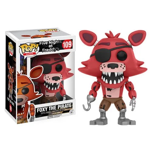 Funko Pop brings you the horrifying Foxy the Pirate from the Five Nights at Freddy's series. With its sharp teeth and eye-patch, this animatronic fox is ready to jump out and scare you! Fans of the game will love adding Foxy to their collection, but beware, he may be watching you from the shadows. Don't let him catch you or you'll be in for a surprise! #FunkoPop #FiveNightsatFreddys #FoxyThePirate #Horror #Scary #Collectibles #ActionFigures #ToyCollectors #JumpScare #HorrorGaming